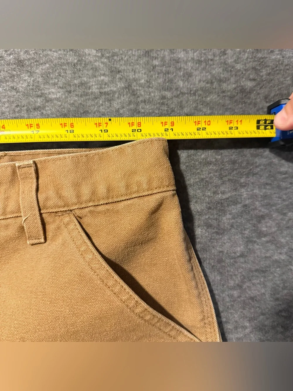 Carhartt Vtg Canvas Duck Carpenter Shorts Mens 44 (fit 42) brown USA Made B25BRN